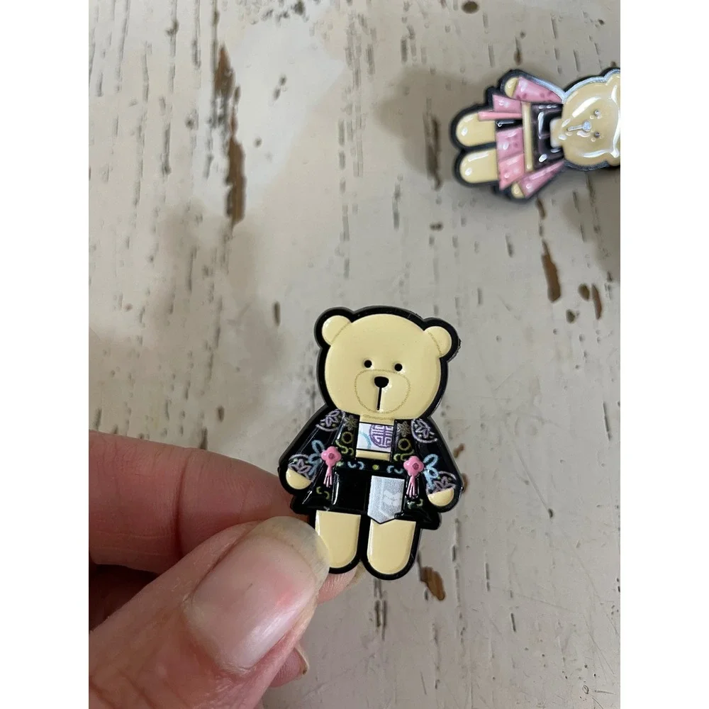 Blackpink Starbucks Bearista Pin Set 3pc INCOMPLETE Enamel Thailand K-Pop Pins